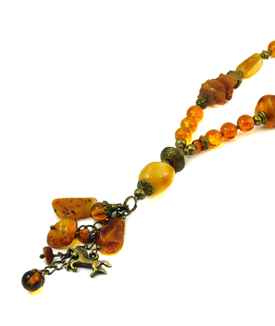 Necklace "Shakira" Amber