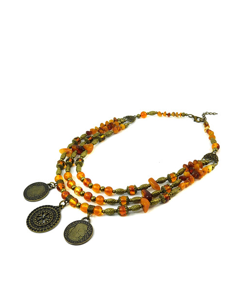 Necklace "Medunk" Amber