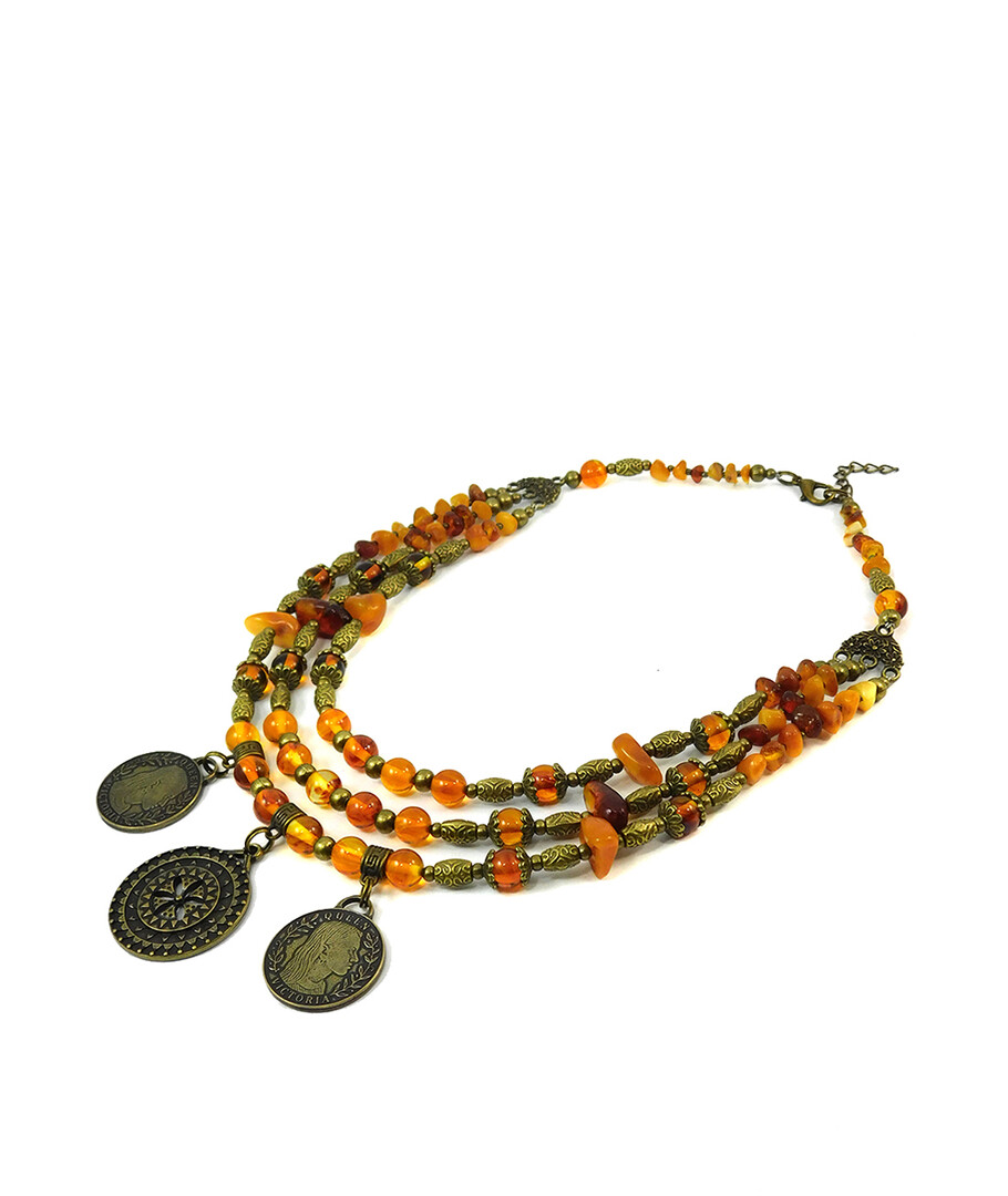 Necklace "Medunk" Amber