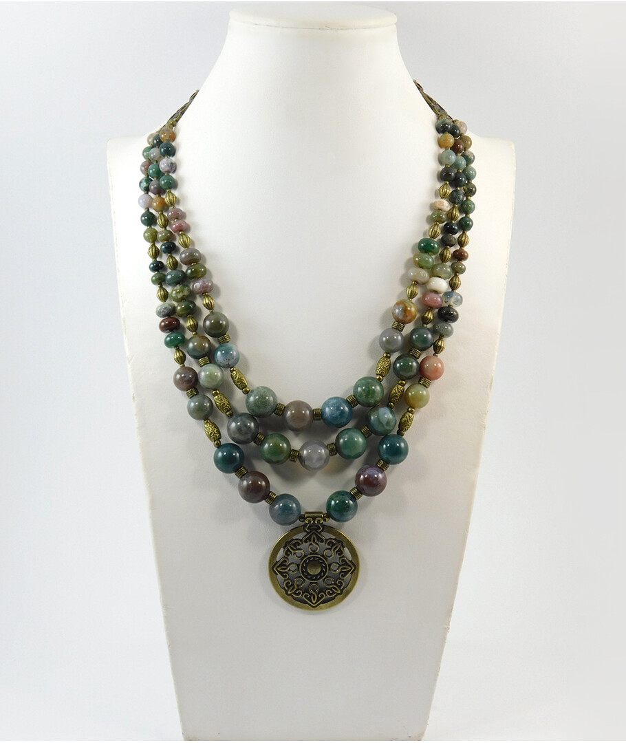 Necklace "Magic of the Forest" Jasper