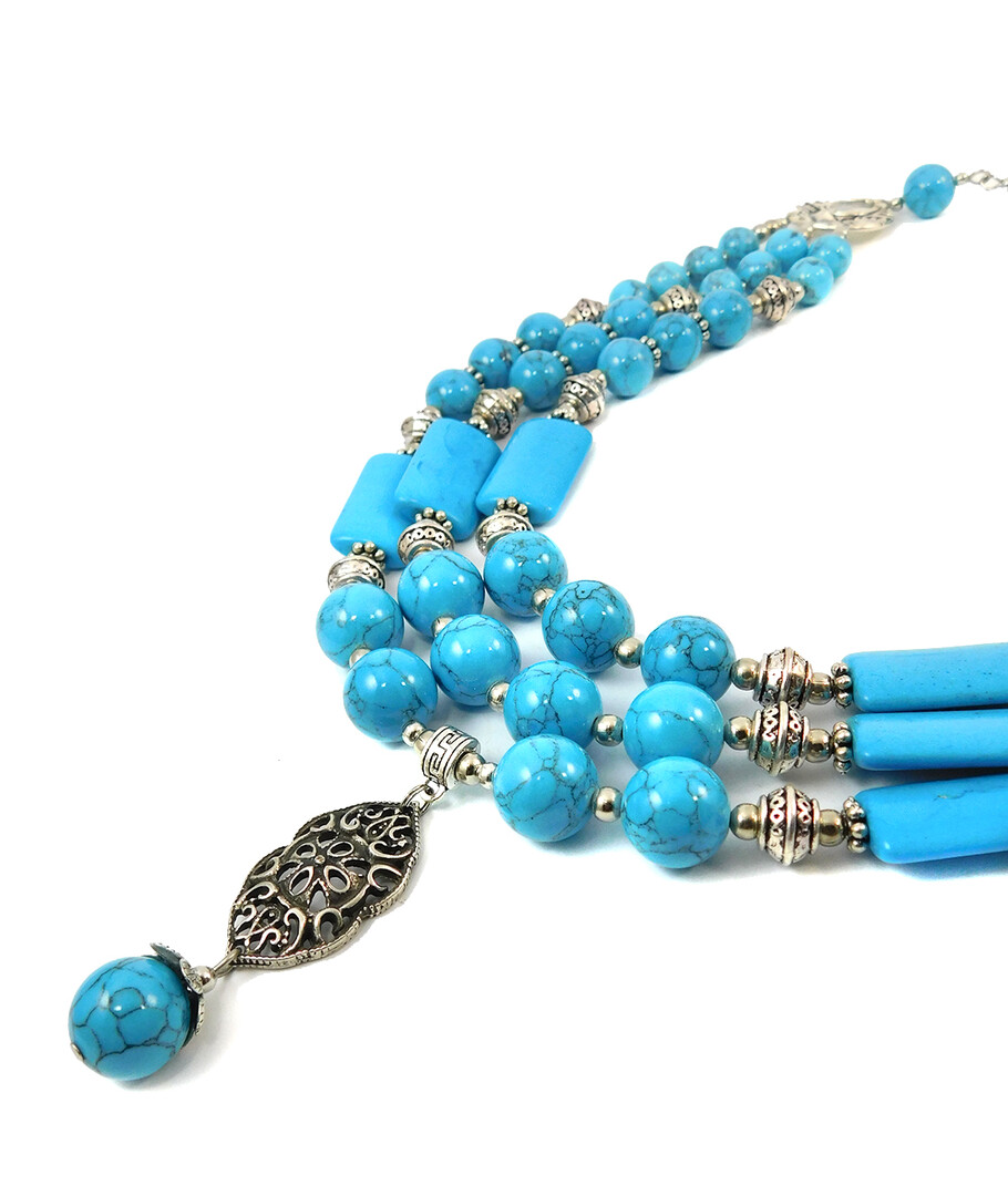 Necklace "Linnaeus" Turquoise