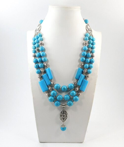 Necklace "Linnaeus" Turquoise