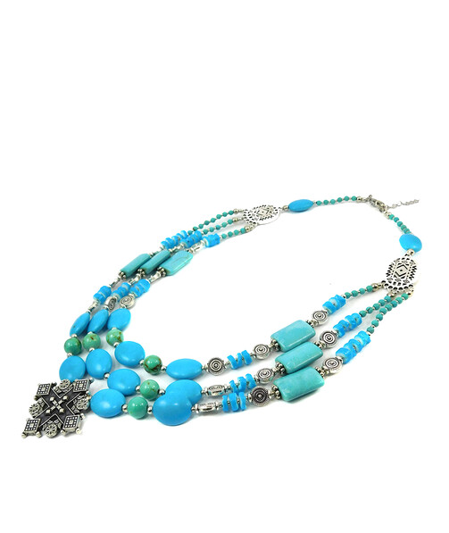 "Wendel" Turquoise necklace, Scafarka shells