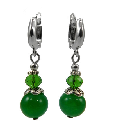 Earrings "Celestine" Chrysoprase