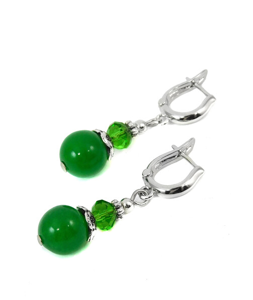 Earrings "Celestine" Chrysoprase