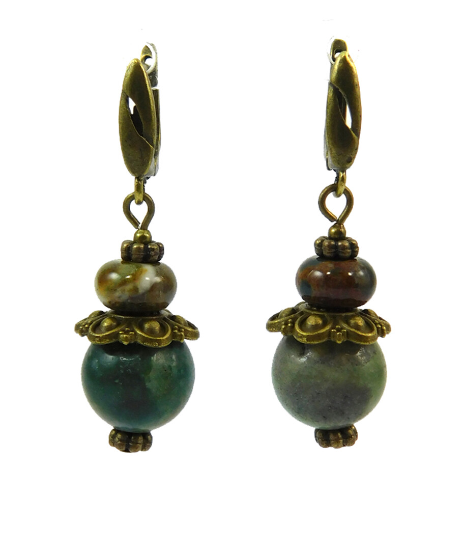 Earrings "Magic of the forest" Jasper