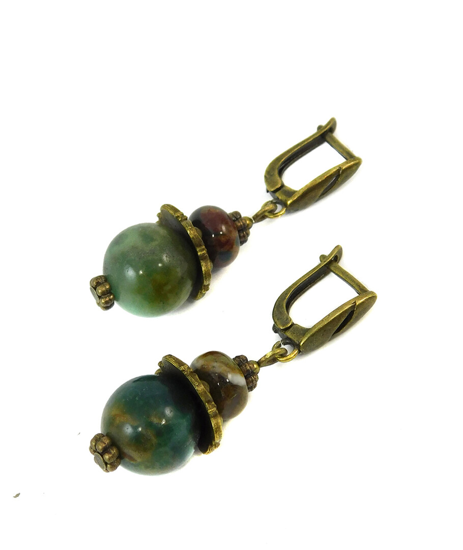 Earrings "Magic of the forest" Jasper