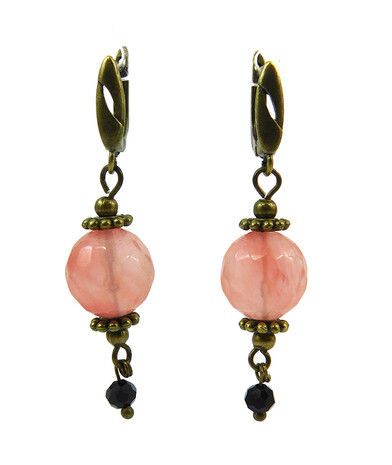 Earrings "Rose Riddle" Chalcedony