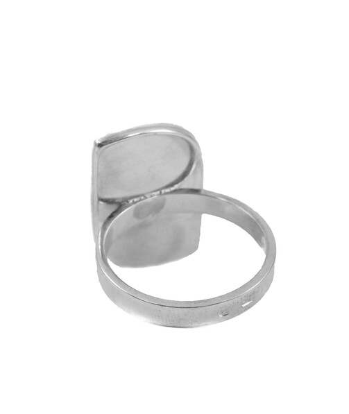 Verdite ring, silver