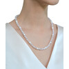 Exclusive pearl necklace, rose quartz