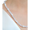 Exclusive pearl necklace, rose quartz