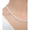 Exclusive pearl necklace, silver