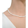 Exclusive pearl necklace, silver