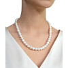 Exclusive pearl necklace, silver