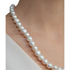 Exclusive pearl necklace, silver