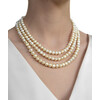 Exclusive pearl necklace, silver