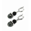 Earrings &quot;Carmenta&quot; Hematite, Shungite imitation