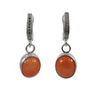 Coral earrings, silver