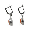 Coral earrings, silver