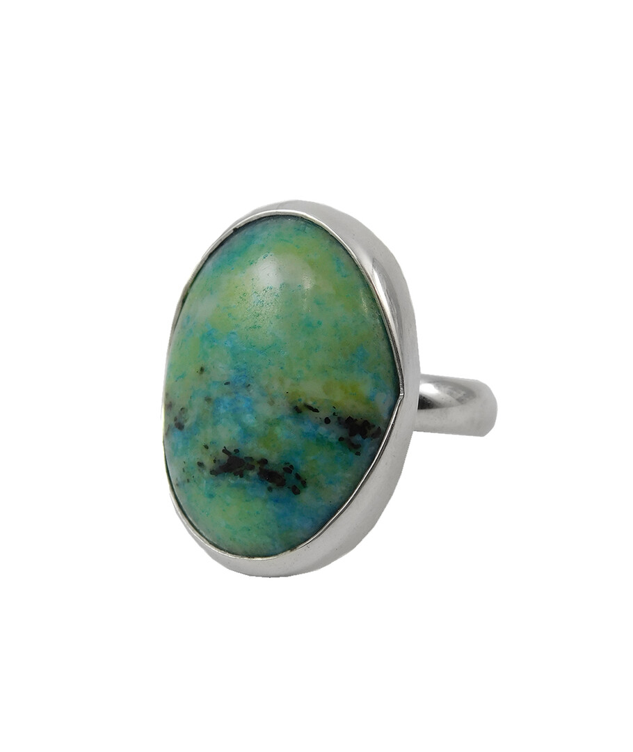 Agate ring, silver