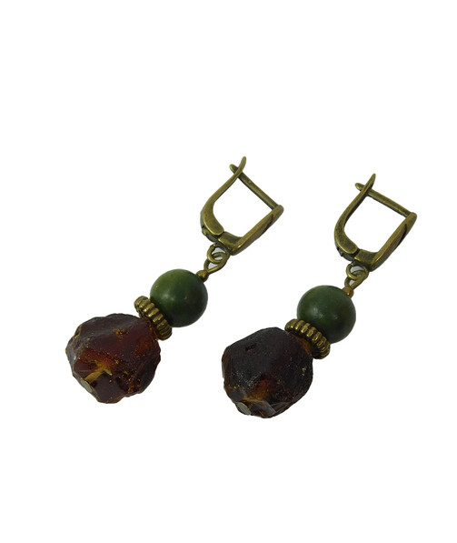 Earrings "Magic of the forest" Jasper