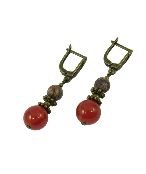 Earrings "Magic of the forest" Jasper