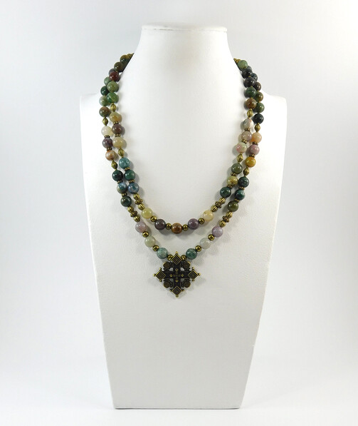 Necklace "Magic of the Forest" Jasper