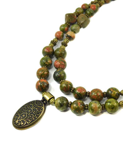 Necklace "Magic of the Forest" Jasper