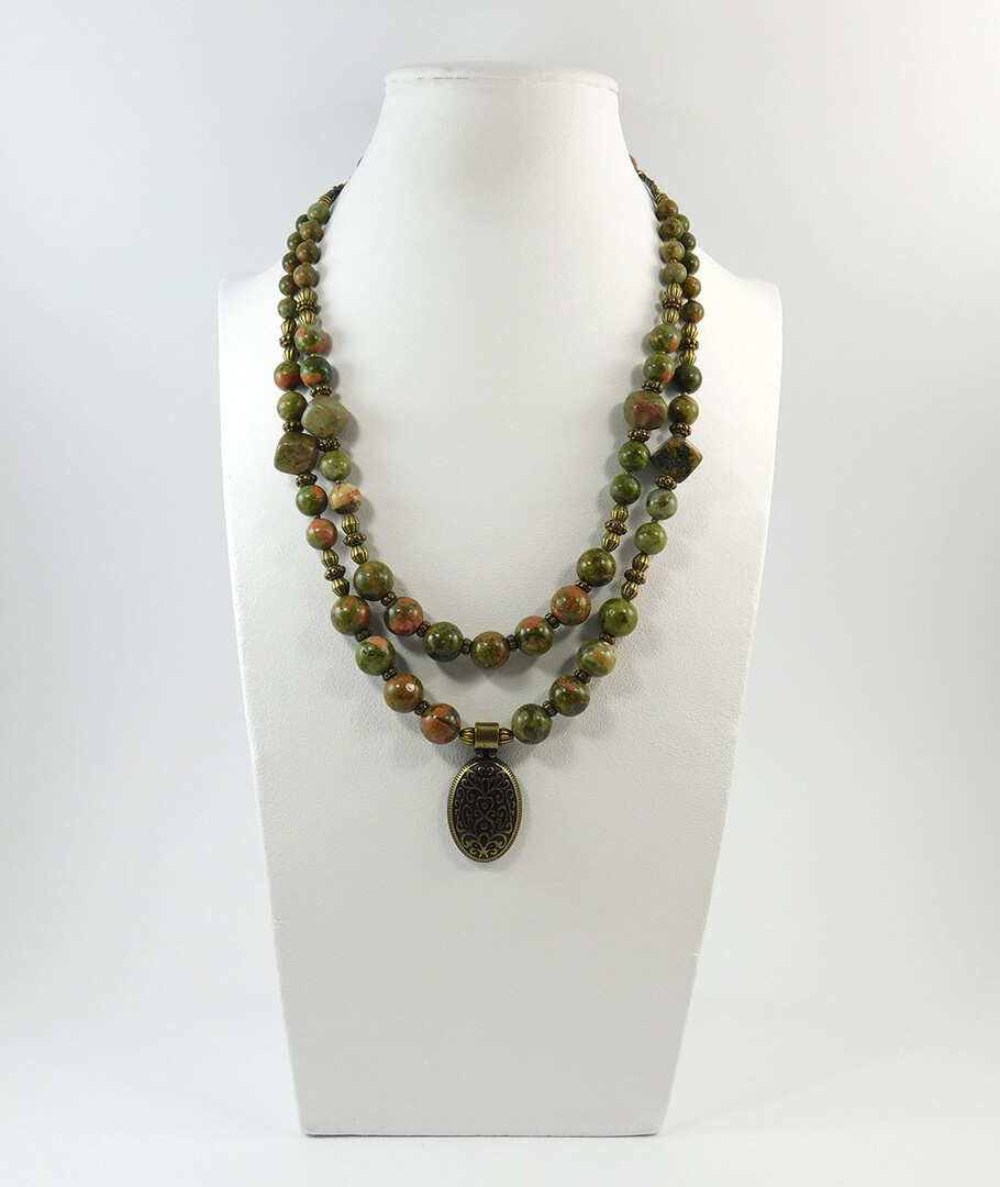 Necklace "Magic of the Forest" Jasper