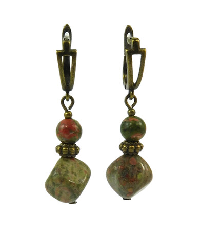 Earrings "Magic of the forest" Jasper