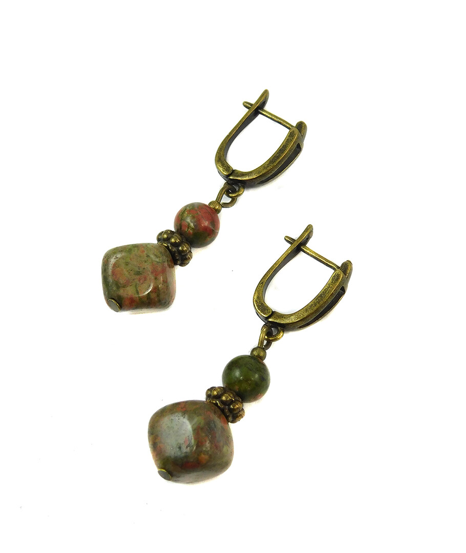 Earrings "Magic of the forest" Jasper