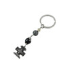 Exclusive keychain &quot;Mikhail&quot; Obsidian, Shungite press, Hematite, rondel