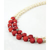 Exclusive necklace &quot;Coral pearls&quot; Coral, Pearls 