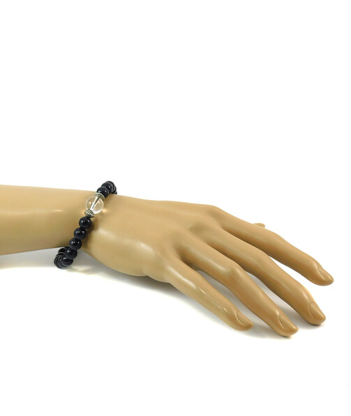 Exclusive bracelet "Pair" Aventurine, Rock crystal