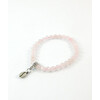 Exclusive bracelet &quot;Coffee mix&quot; Rose quartz facet