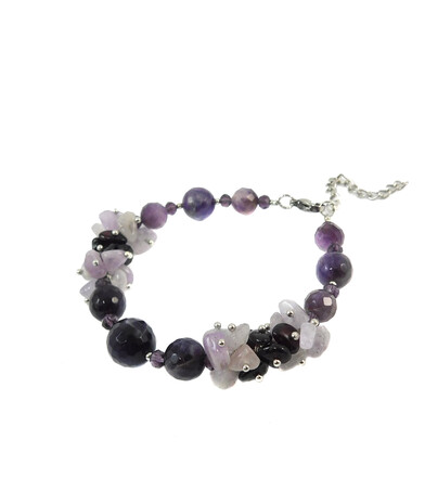 Exclusive bracelet "Dawn of the twenty-fourth" Amethyst facet