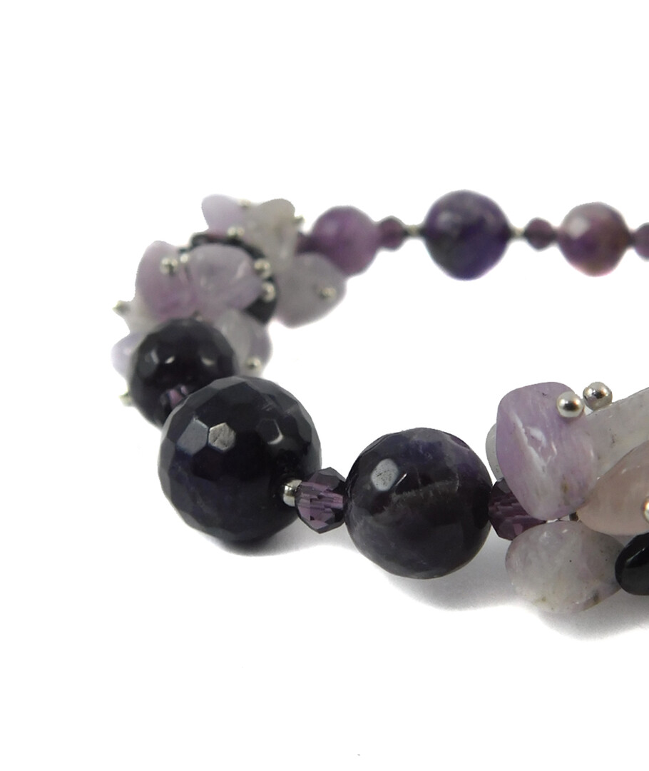 Exclusive bracelet "Dawn of the twenty-fourth" Amethyst facet