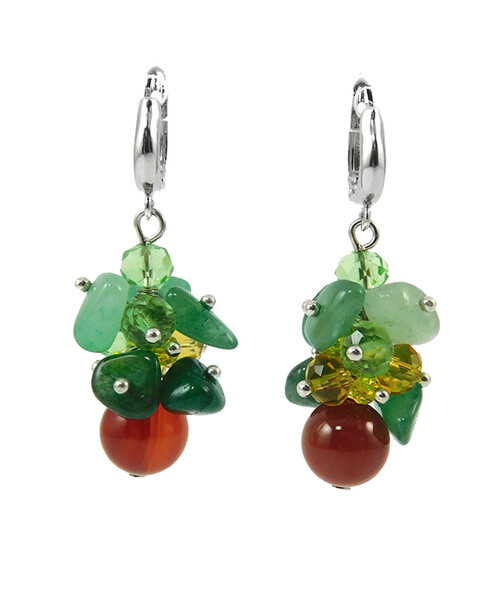 Exclusive earrings "Jade Autumn" Agate