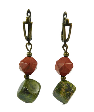 Earrings "Magic of the forest" Jasper