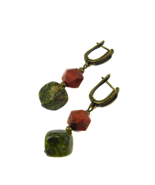 Earrings "Magic of the forest" Jasper