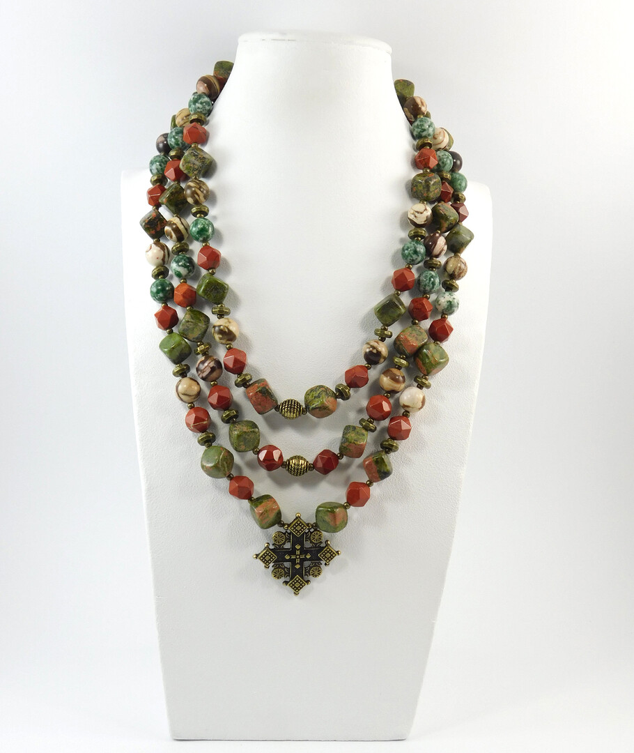 Necklace "Magic of the Forest" Jasper