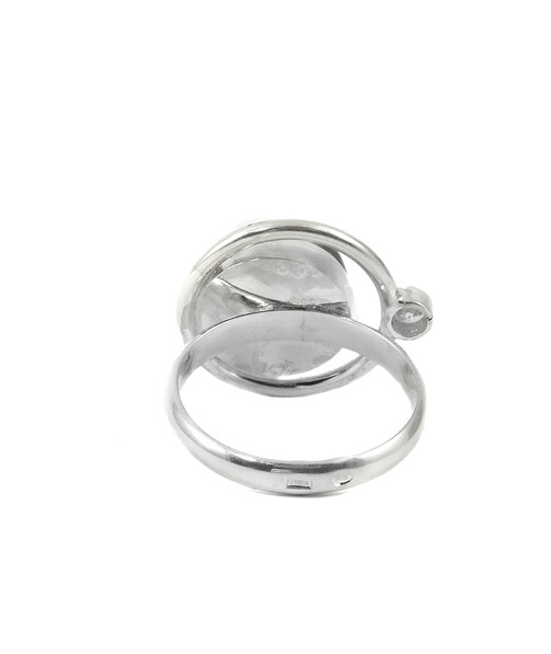 Coral ring, silver