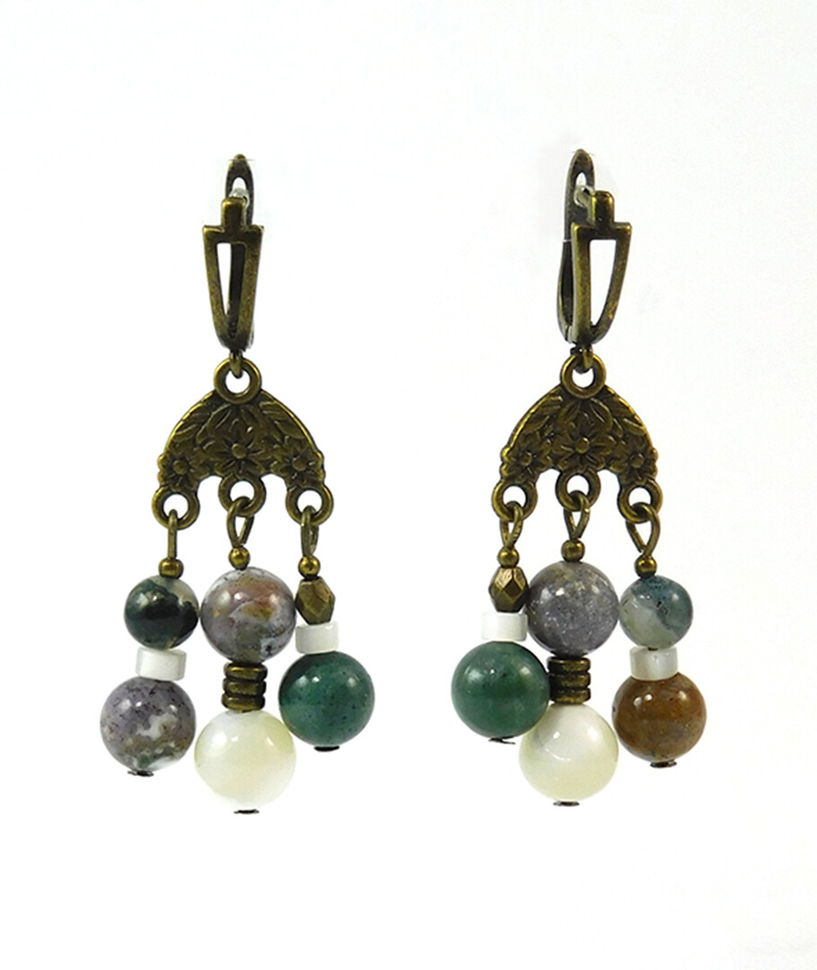 Earrings "Magic of the forest" Jasper