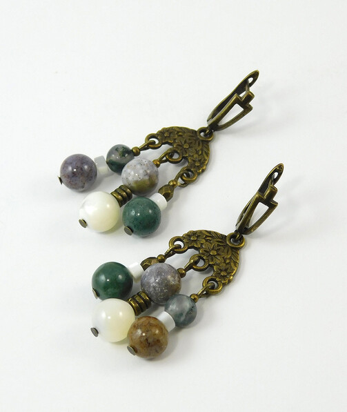 Earrings "Magic of the forest" Jasper