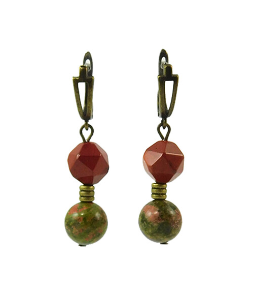 Earrings "Magic of the forest" Jasper