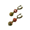 Earrings &quot;Magic of the forest&quot; Jasper