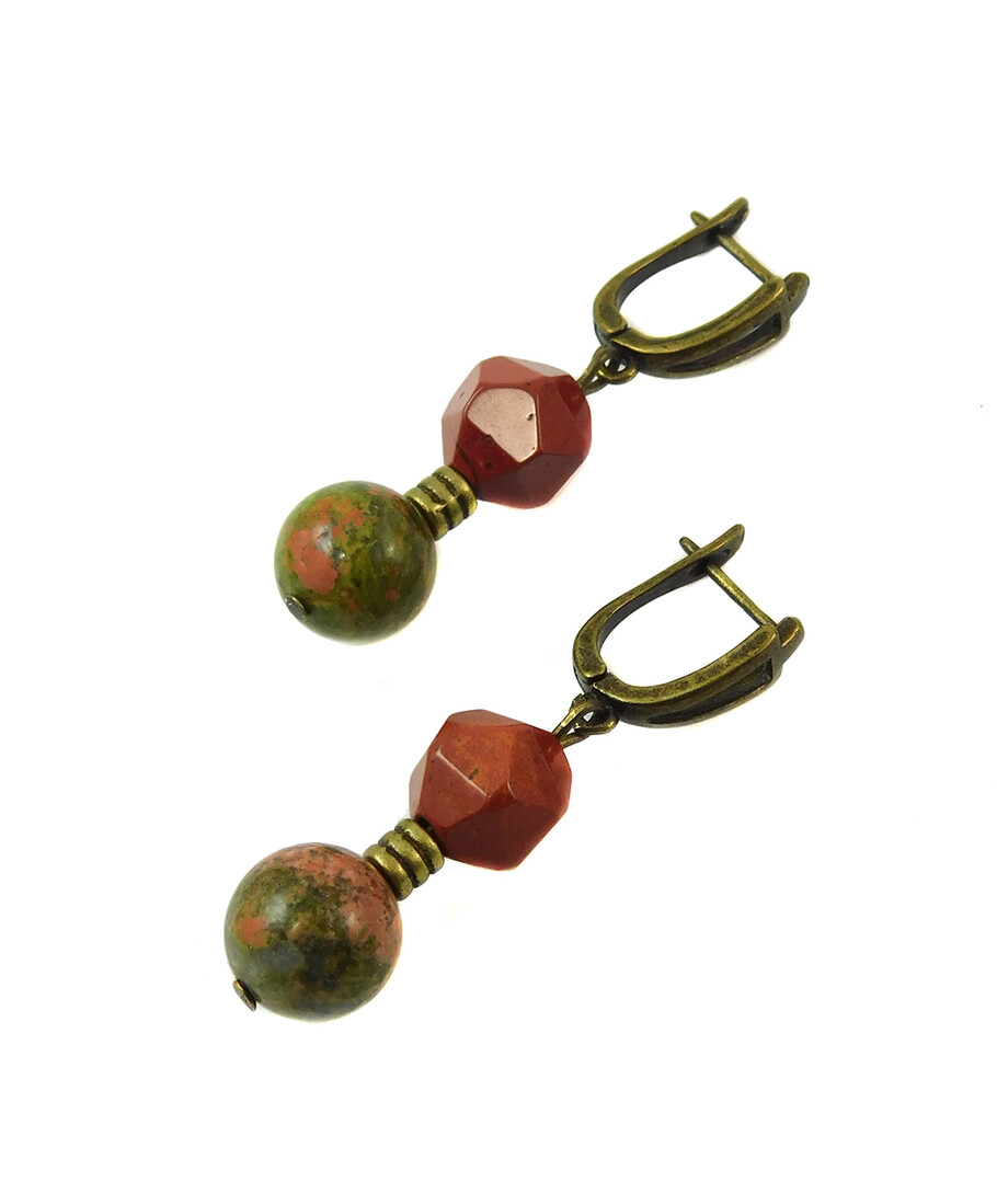 Earrings "Magic of the forest" Jasper