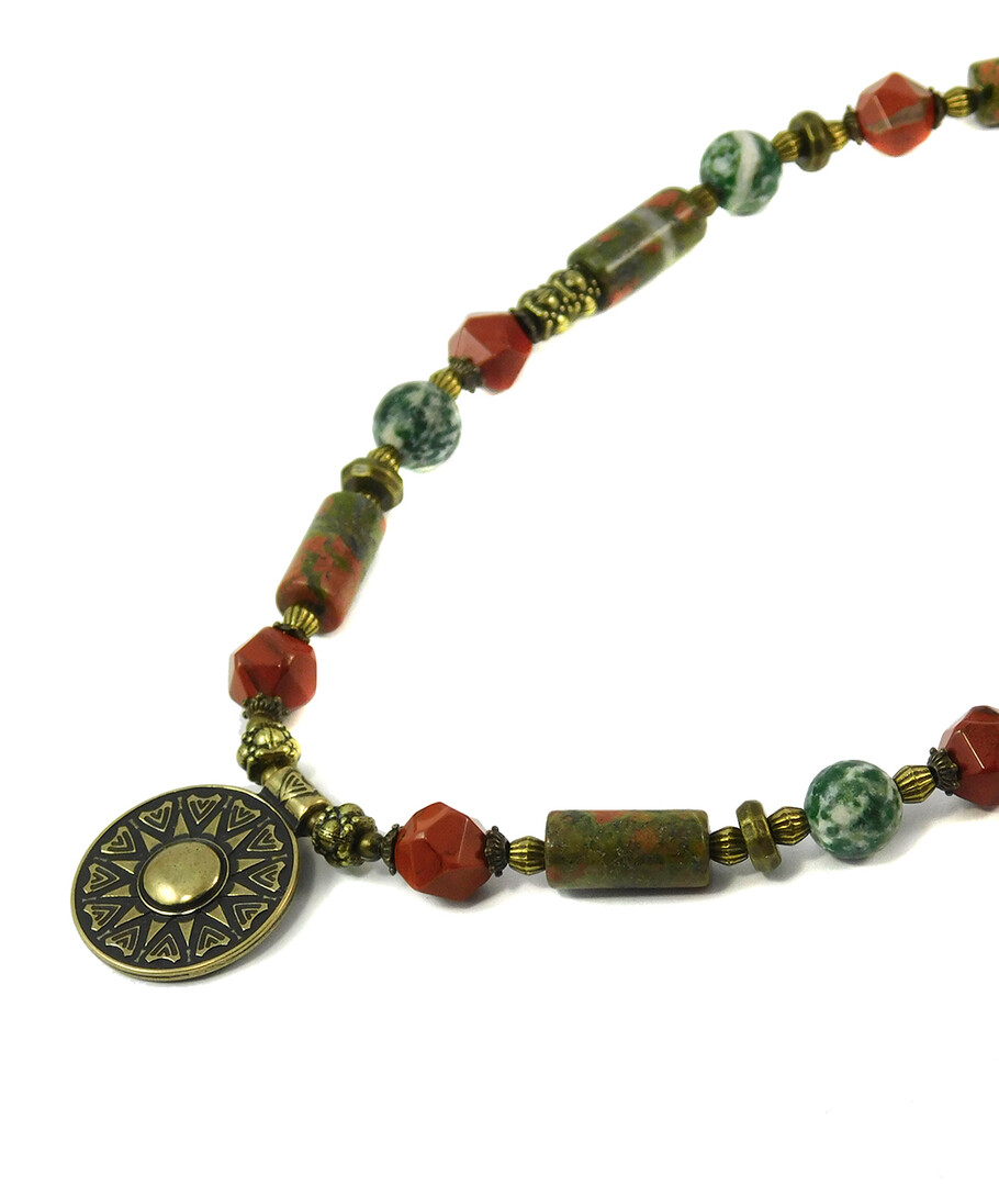 Necklace "Magic of the Forest" Jasper