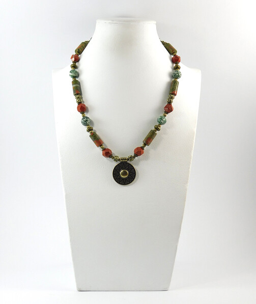 Necklace "Magic of the Forest" Jasper