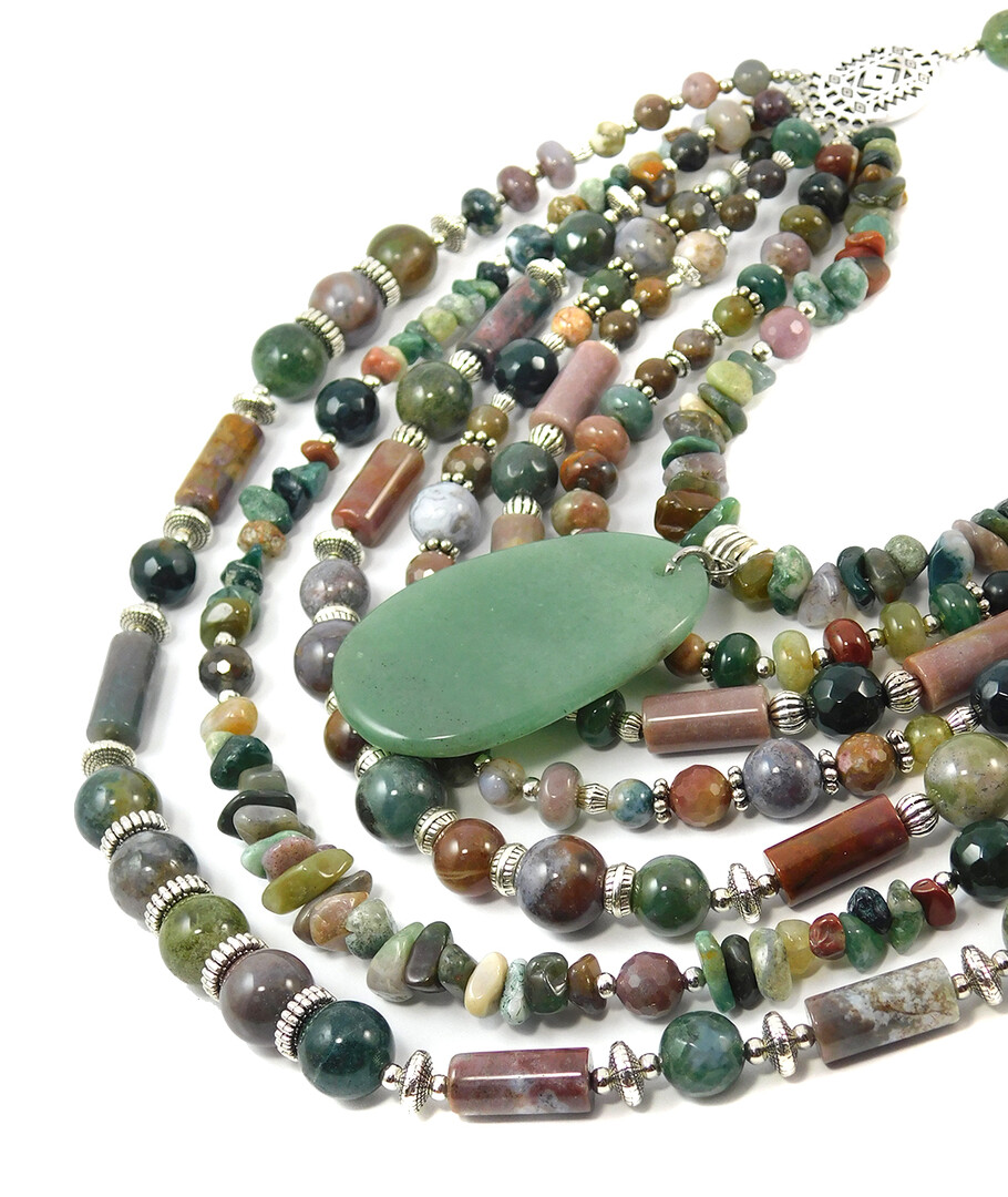 Necklace "Magic of the Forest" Jasper